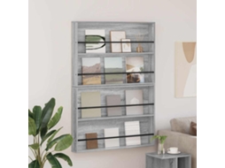 Vidaxl Estante De Revistas 2 Unid. Cinza Sonoma 100 X 12 X 70 Cm