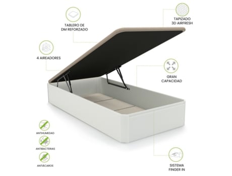 Canapé B Ancho Premium DUEHOME Melamina Branco (150 cm)