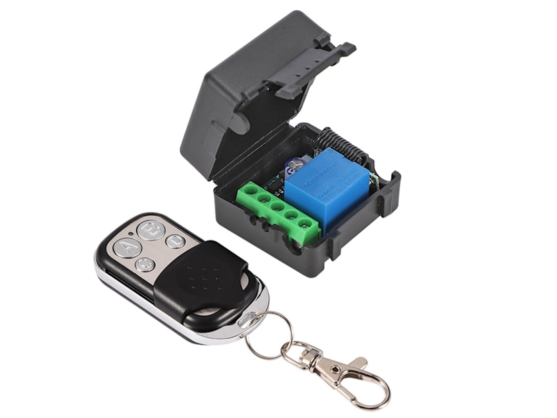 Interruptor De Controle Remoto Sem Fio Universal 12v Com Relé Travamento Automático