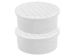 Filtro De Ralo De Piso Em Pvc Branco, Pacote Com 2 Unidades, Inserção Reta | Tubo, Varanda E