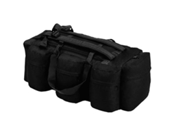 Vidaxl Saco De Lona Estilo Militar 3-em-1 45 L Preto
