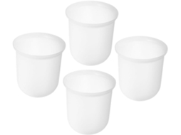 Conjunto de 4 Porta Escovas Vaso Sanitário em Plástico Resistente com Base Esférica, Compacto e CHABERLU