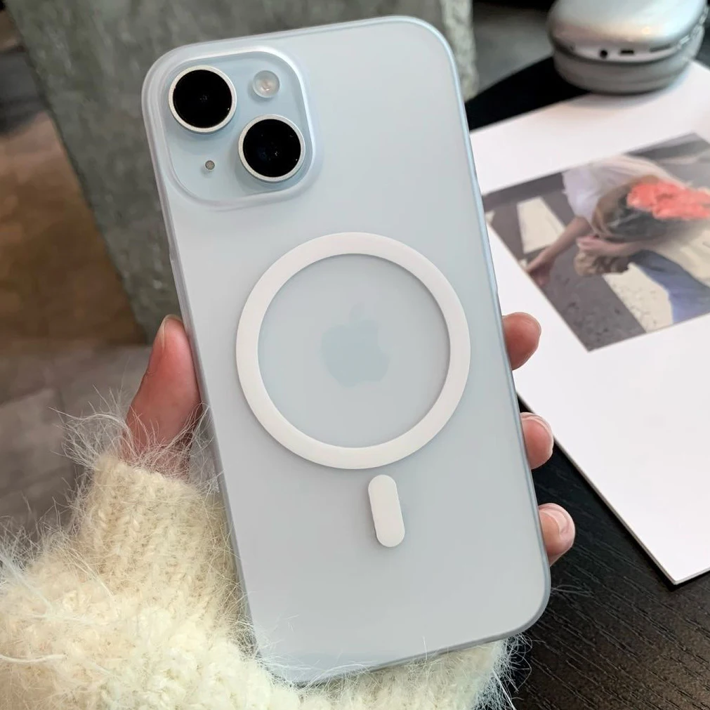 (iphone 14) Capa Protetora Rígida De Policarbonato Ultrafina E Translúcida À Prova De Choque