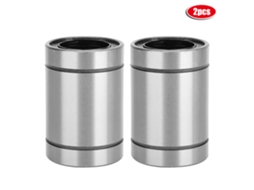 Conjunto de 2 rolos de aço de alta precisão para movimento linear LM20UU para automação industrial.