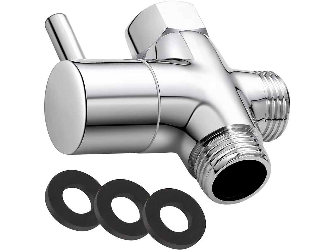 Válvula Desviadora Para Chuveiro G1/2", 100% Em Latão Maciço, Para Chuveiro De Mão E Chuveiro Fixo, 20 Mm