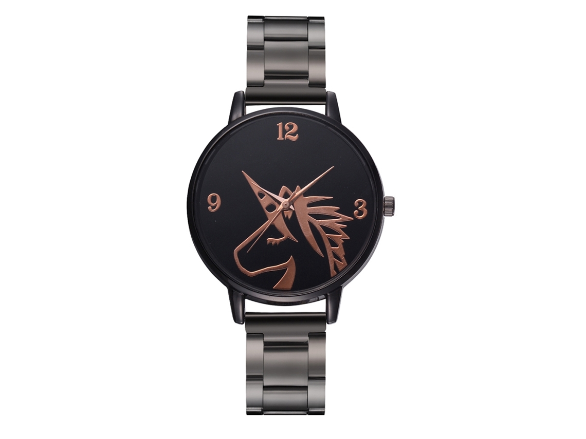 Relógio de Pulso Feminino Fashion de Quartzo com Pulseira de Aço Casual Elegante