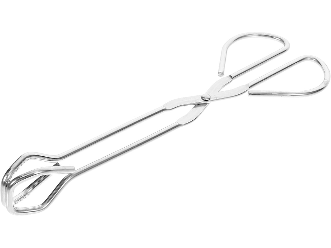 Pinça Para Churrasco Inoomp De 24cm Em Aço Inoxidável, Resistente Ao Calor E Fácil De Manusear, Ideal Para Refeições E