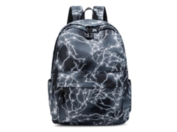 Mochila com estampa de relâmpagos estrelados, Cinzento