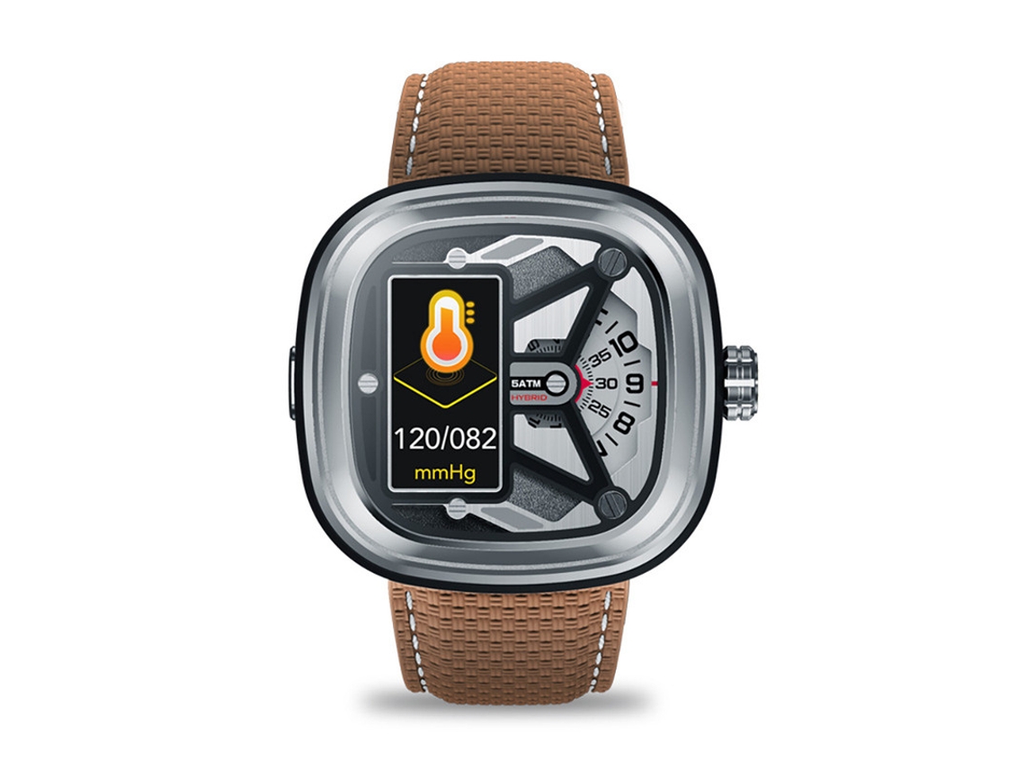 Smartwatch YIZHOOD Te598 Resistencia À Água 50M Monitorizaento Da Saude Prata