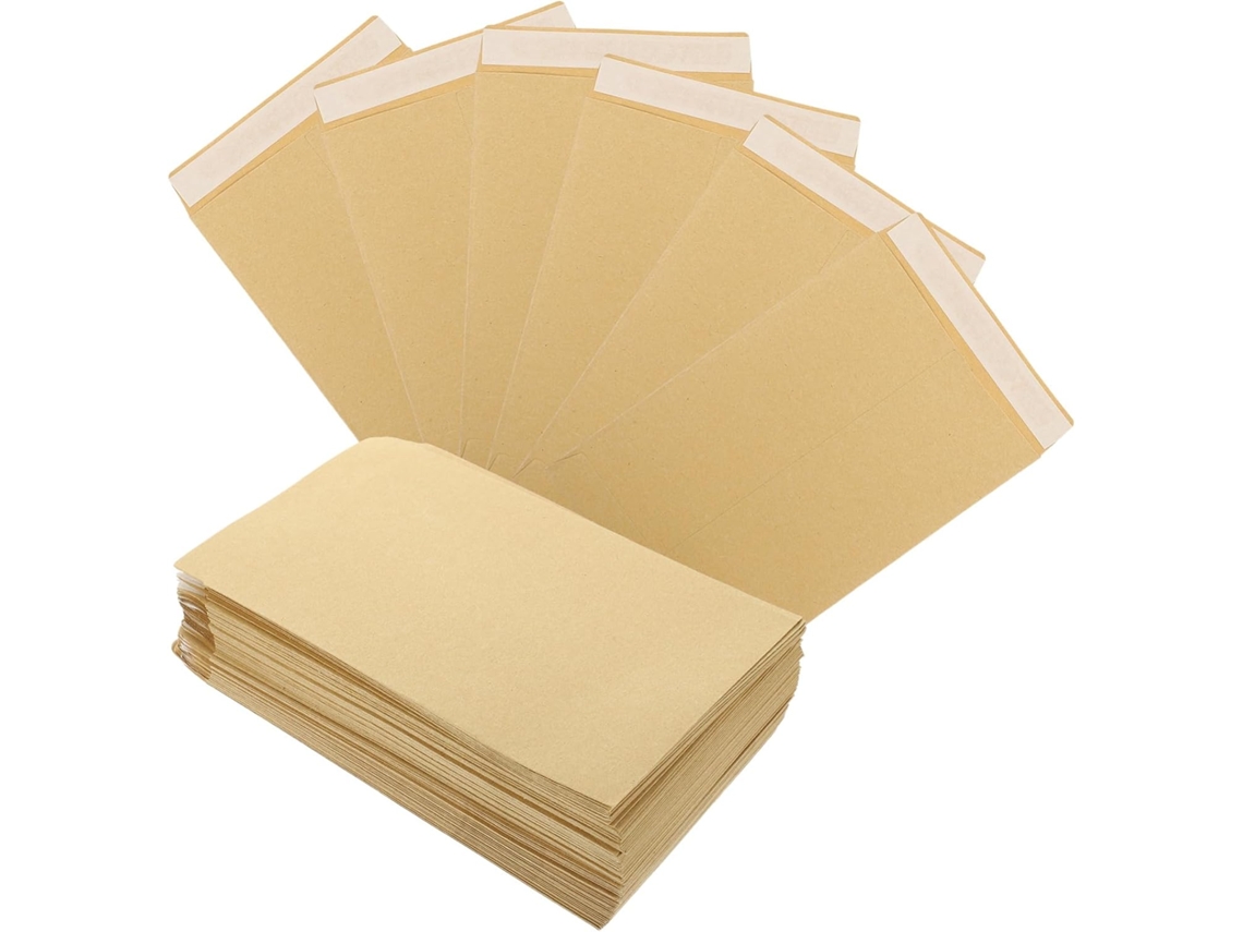 Pacote Com 100 Envelopes Autoadesivos Pequenos Para Ingressos, Líquidos E Outros Itens.