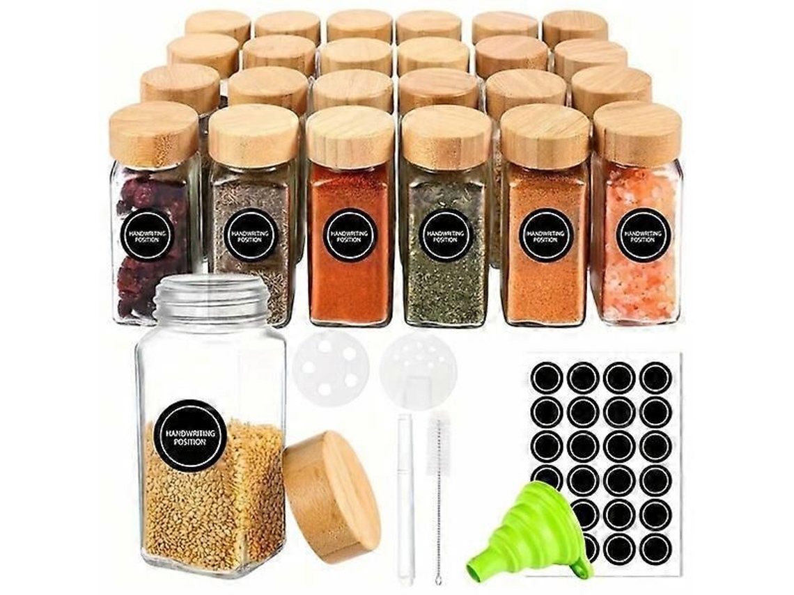 12 Potes De Vidro Para Especiarias