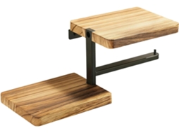 Suporte De Papel Higiênico Madeira Artesanal Ljhnba, Minimalista, Para Parede, Ideal Para Banheiros Residenciais E De