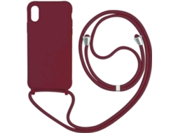 Capa Colar Protetora para iPhone Xs Max HONGWE. Silicone Vermelho