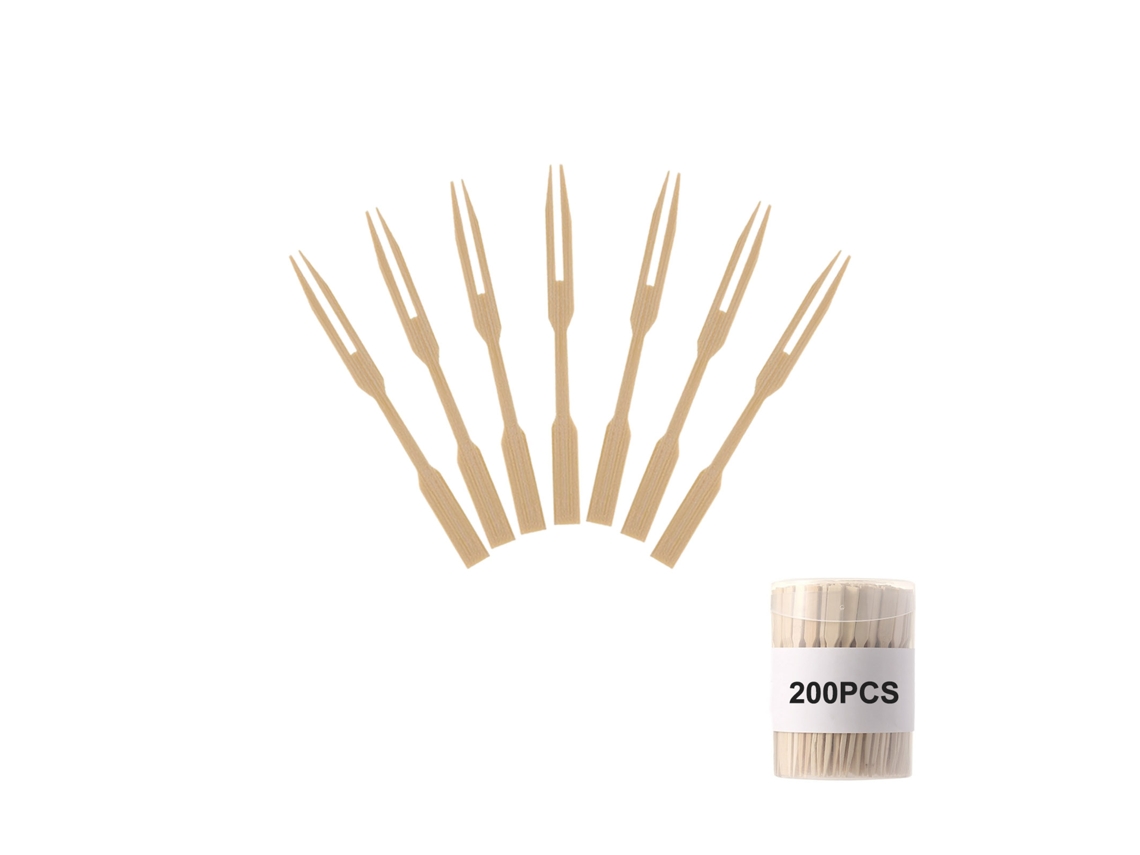 Palitos de Bambu LAXISCREED para Frutas 200 Unidades 9x0.7cm