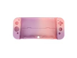 Capa Protetora para Nintendo Switch OLED, Design Gradiente Rosa Roxo EOOCOO