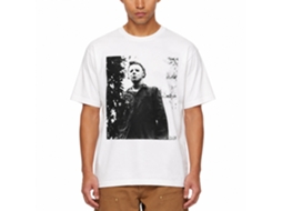 Rockinstone Halloween Watching White Adult T-shirt Size:s