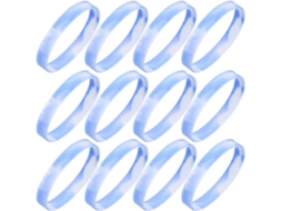 Conjunto De 20 Pulseiras Elásticas Silicone Para Identificação Em Shows E Eventos, Com Estampa Camuflada Azul