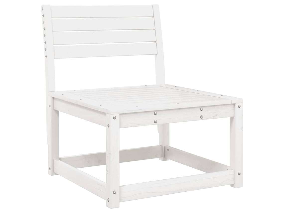 Conjunto 1 Sofá De Jardim Vidaxl Branco Madeira De Pinho Maciça (63.5 X 73 X 78 Cm)