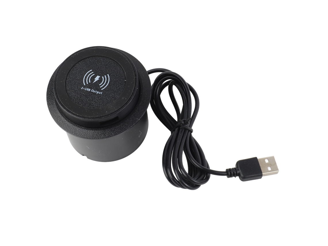 Adaptador Multifuncional EOOCOO com Carregamento Sem Fio 10W e Duas Portas USB