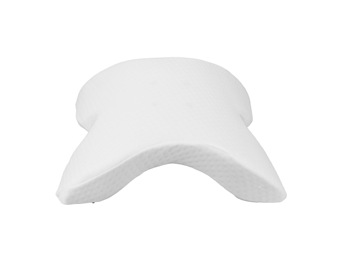 Travesseiro de Viagem U BRILVIBERA com Espuma Viscoelástica, Branco