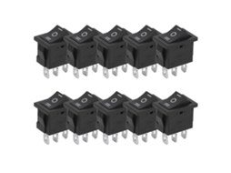 10pcs Interruptor Rocker KCD1 Mini 3Pin | S/MARCA