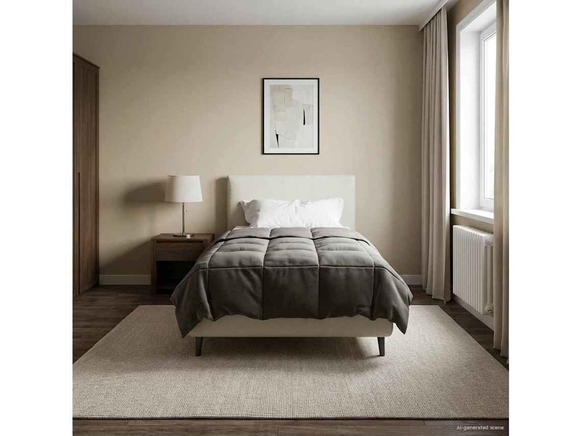 Vidaxl Edredom De Inverno Cinzento-claro 140 X 220 Cm Microfibra