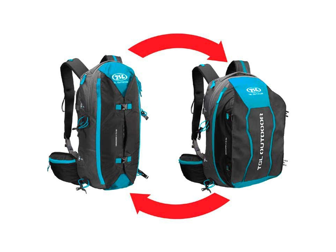 Mochila de Esqui TSL OUTDOOR Dragonfly 15/ (11-20 L - Preto)