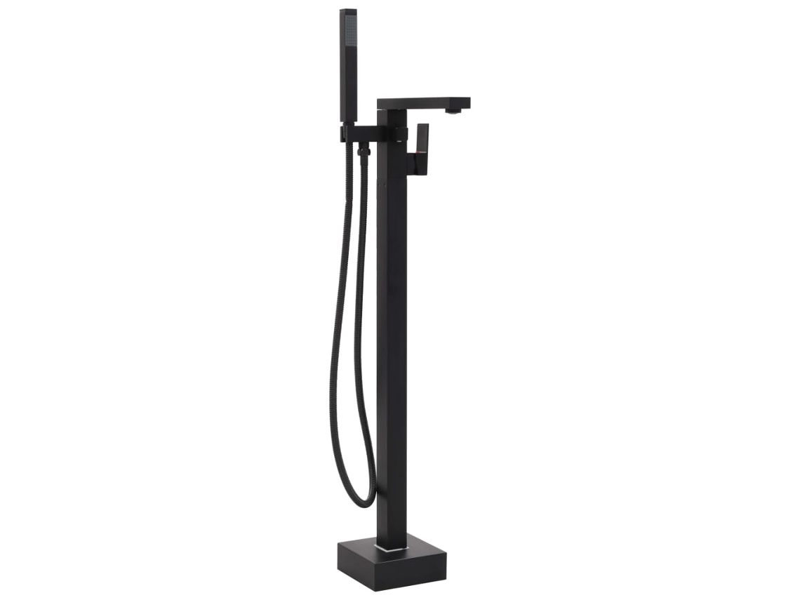 Vidaxl Torneira De Pé Para Banheira Aço Inoxidável 90 Cm Preto
