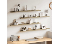 Vidaxl Prateleiras De Parede 4 Pcs 100x9x3 Cm Carvalho Sonoma