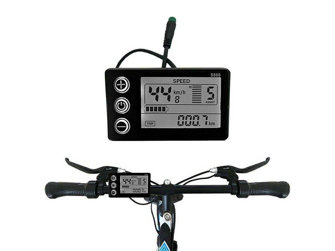 Visor LCD para bicicleta elétrica, scooter, velocímetro para bicicleta elétrica MTB Brilvibera