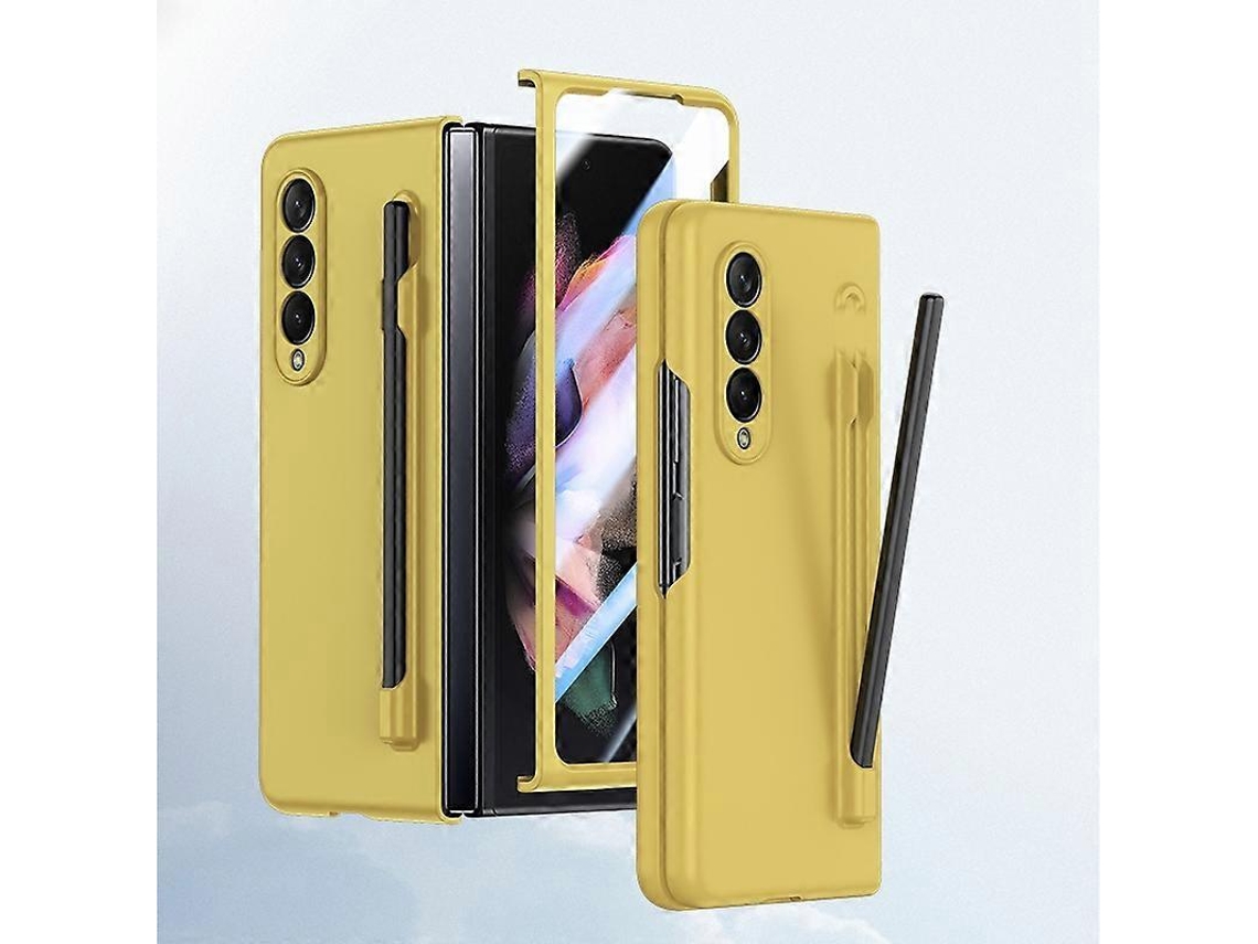 Capa De Celular Em Policarbonato Com Toque Aveludado E Caneta/estojo Para Samsung Galaxy Z Fold3 Com Caneta Integrada.