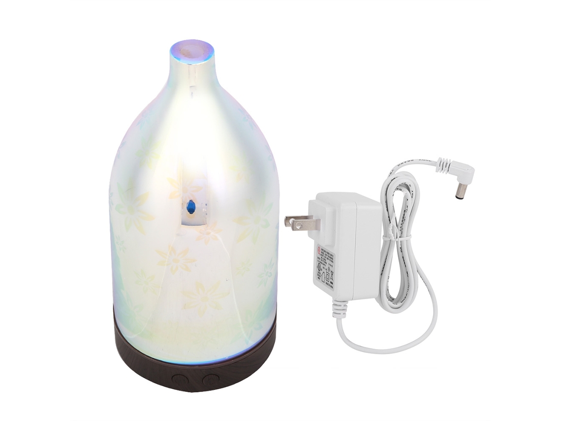 Laxiscreed Difusor Aromaterapia Com Luz Noturna, 100ml, Abajur De Vidro 3d, Funcionalidade Multimodo