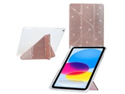 Capa inteligente de couro acrílico transparente Webake para tablet com glitter e dobra em Y