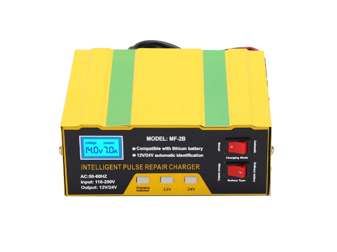 Cargador De Baterías 180w Inteligente Completo 12v 24v Para Coches Y Motocicletas Tipo Reparación Mf‑2b
