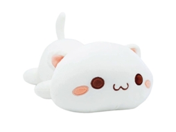 2026-linjou Peluche Gatito Bonito, Almofada De Peluche Para Crianças (branco, 50cm)