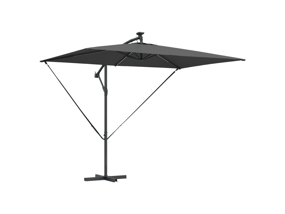Conjunto 1 Guarda-sol Cantilever Vidaxl Antracite Poliéster (294 X 200 X 270 Cm)