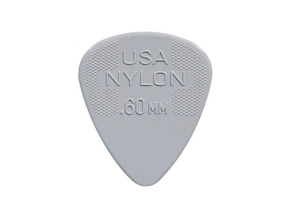 Dunlop Palhetas Nylon 12 Embalagens Cinza Claro 0,60 Mm.