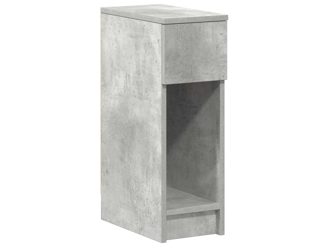 Bedside Cabinet, Bedside Cabinets Vidaxl Cinzeto Madeira Processada (n/a)
