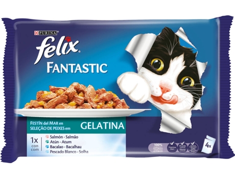 Rações para Gatos  (4 Un - 100g - Sabor: Peixe)