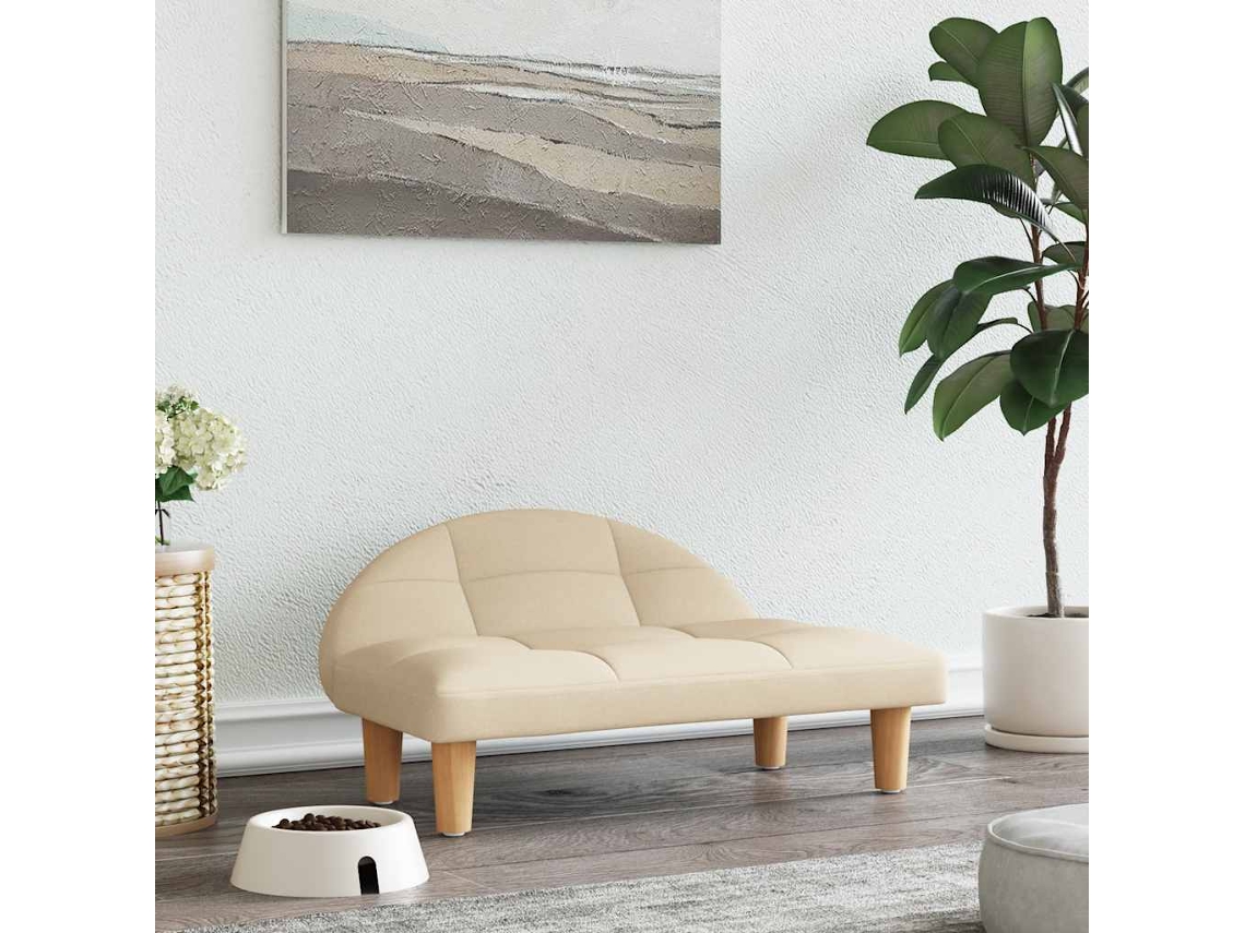 Vidaxl Cama 70x52x30 Cm Tecido Cor Creme