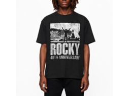 Rockinstone Rocky Movie 40th Anniversary 2 Black Adult T-shirt Size:xxxl