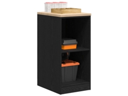 Vidaxl Armário De Arrumação De Garagem Preto 40x51x85 Cm