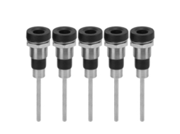 Kit de 5 Tomadas Banana 4mm Plug Jack Terminal Post Latão Galvanizado a Níquel J.40013 para Equipamentos de Teste Eletrônico