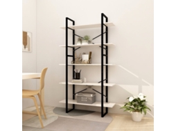 Vidaxl Estante C/ 5 Prateleiras 100x30x175cm Madeira De Pinho Branco