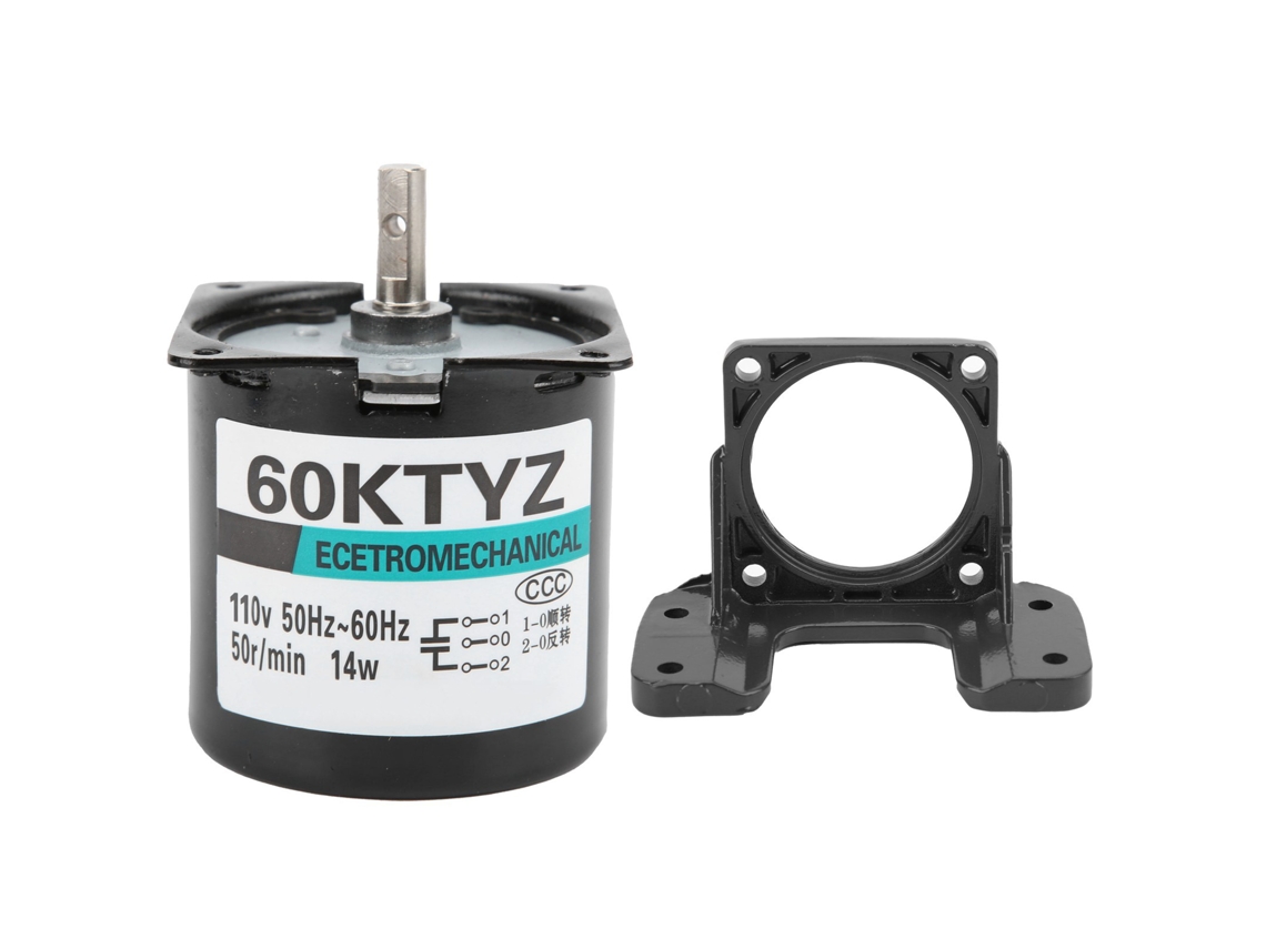 Motor Síncrono Ca 14w de Ímã Permanente YURU de Alta Torção com Eixo Central Controle 2 way 50rpm/min Ac110v para Indústria Automatizada