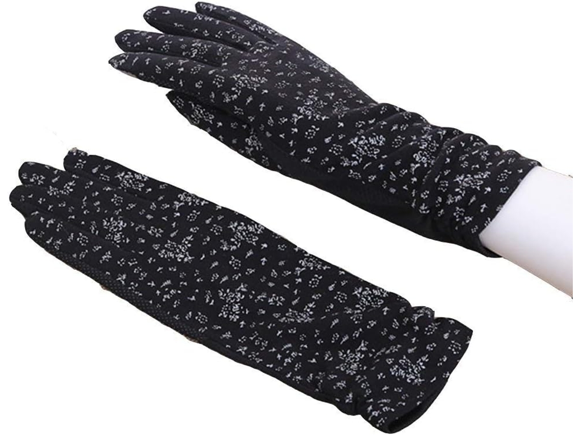 Luvas de Proteção Breve Descrição Femininas Young Styles Algodão para o Verão Elásticas com Solar e Anti uv