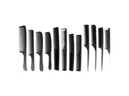 12pcs Conjunto De Pentes De Barbear Estilo Novo Em Preto Para Cabeleireiro Cortar E Estilo De Cabelo