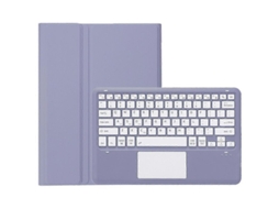 2026 am24 a Capa de Couro Ultra fina com Teclado Bluetooth e Touchpad para Lenovo Tab P12 Roxo