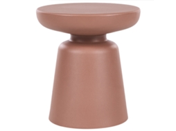 Mesa De Apoio Beliani Tofet De Material Sintético Castanho 39x39x44