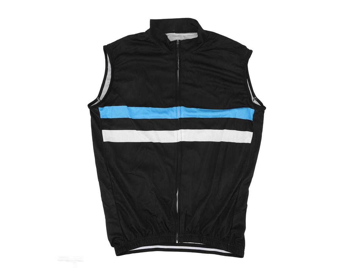 Colete de ciclismo Rebe, em malha respirável, secagem rápida, com detalhes refletivos, sem mangas, leve, esportivo, azul claro, tamanho XXXL.